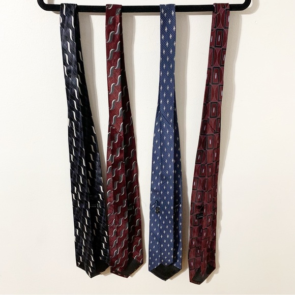 Carlo Palazzi Bundle of Four Silk Neck Ties Varying Patterns and Colors - Picture 2 of 12
